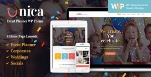Unica - Event Planning Birthday & Wedding Agency WordPress Theme