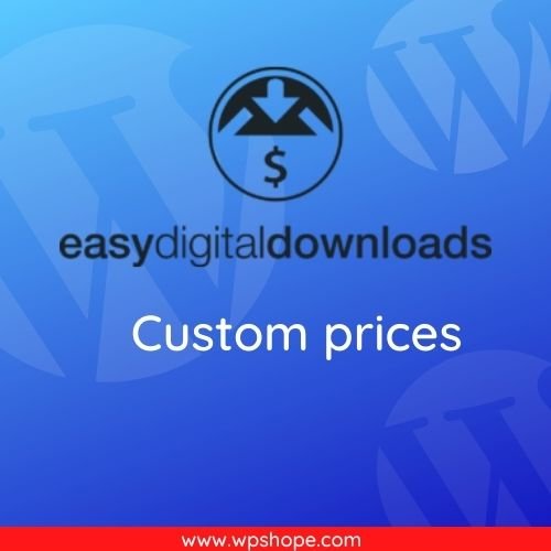 Easy Digital Downloads Custom Prices