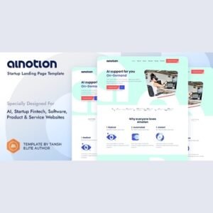 AINOTION V1.0 - STARTUP LANDING PAGE TEMPLATE