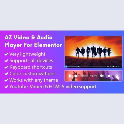 AZ Video and Audio Player Addon for Elementor v2.0.0