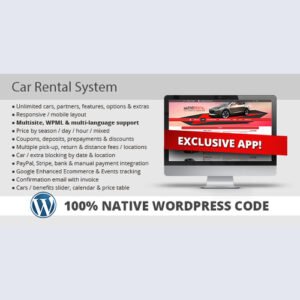 Car Rental System (Native WordPress Plugin) v5.0.2