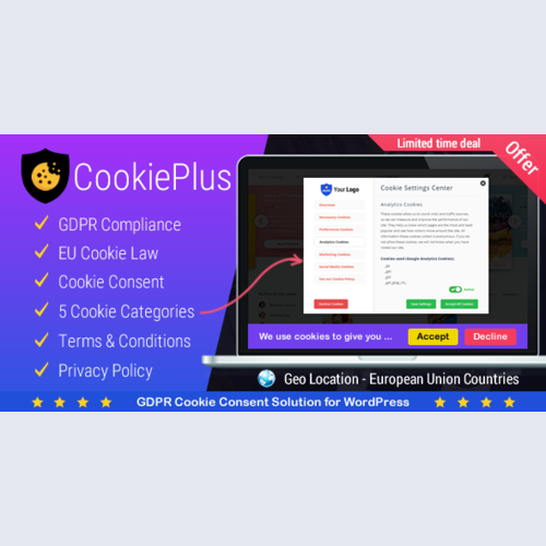 Cookie Plus - GDPR Cookie Consent Solution