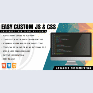 Easy Custom JS and CSS - Extra Customization for WordPress