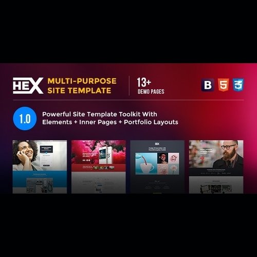 HEX v1.0 - Responsive One Page Multipurpose HTML Template