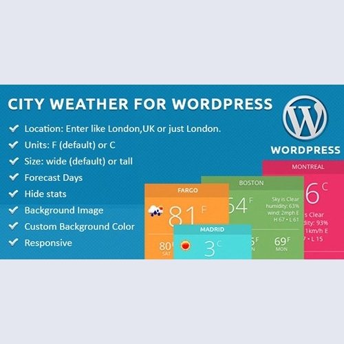 Jeg Weather v1.0.0 - Forecast WordPress Plugin - Add Ons for Elementor and WPBakery Page Builder