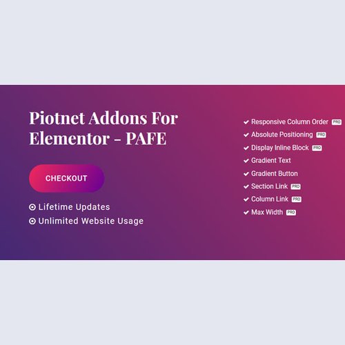 Piotnet Addons Pro For Elementor
