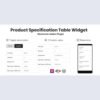 Product Specification Table Widget For Elementor