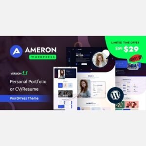 Ameron - Personal Portfolio or CV/Resume WordPress Theme
