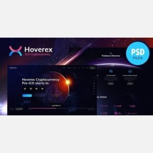 Hoverex - Cryptocurrency & ICO WordPress Theme + Spanish