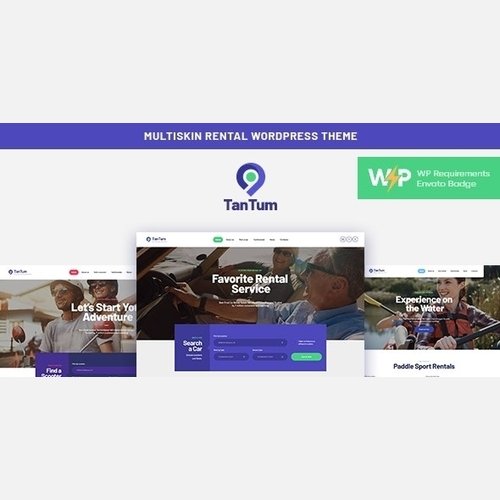 TanTum - Car, Scooter, Boat & Bike Rental Services WordPress Theme