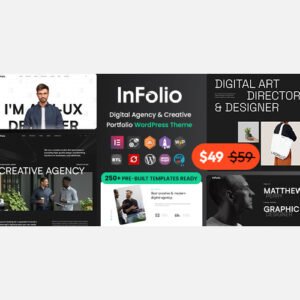 Infolio - Digital Agency & Creative Portfolio WordPress Elementor Theme